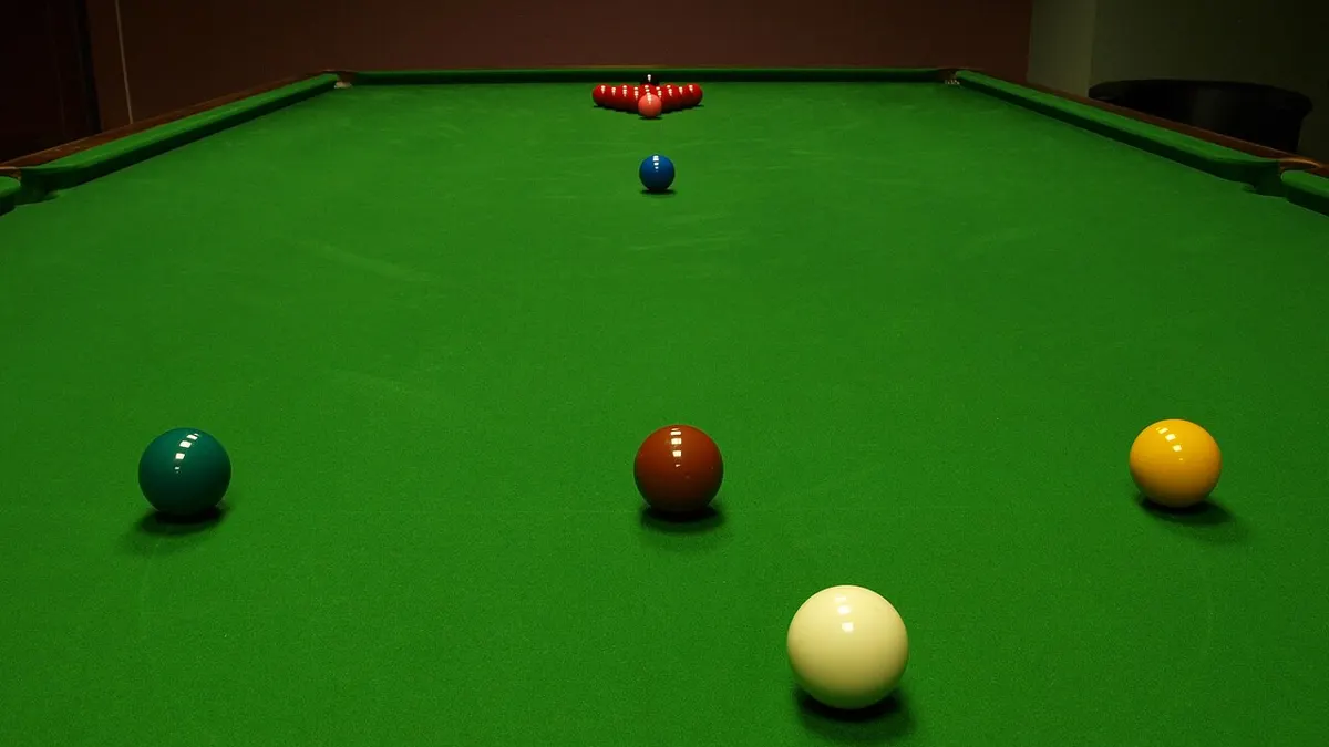Snooker balls on their starting spots - best snooker betting site in nigeria